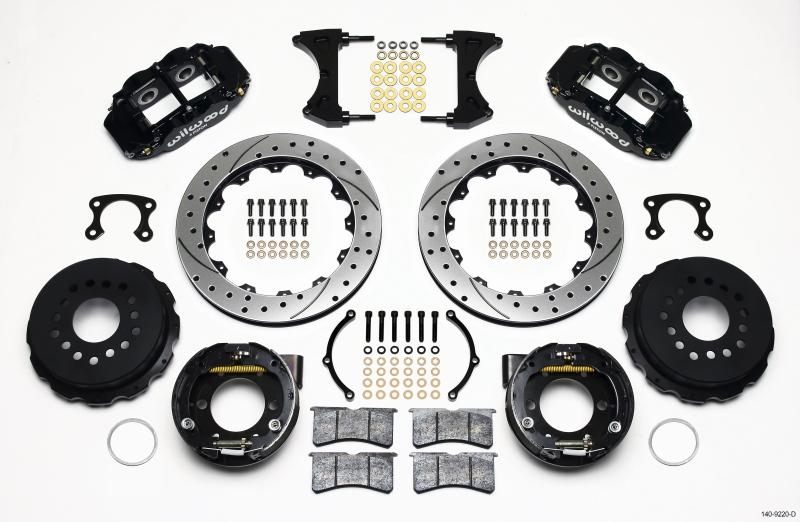 Wilwood Narrow Superlite 4R Rear P-Brk Kit 12.88in Drilled Small Ford 2.50in Offset 140-9220-D Main Image