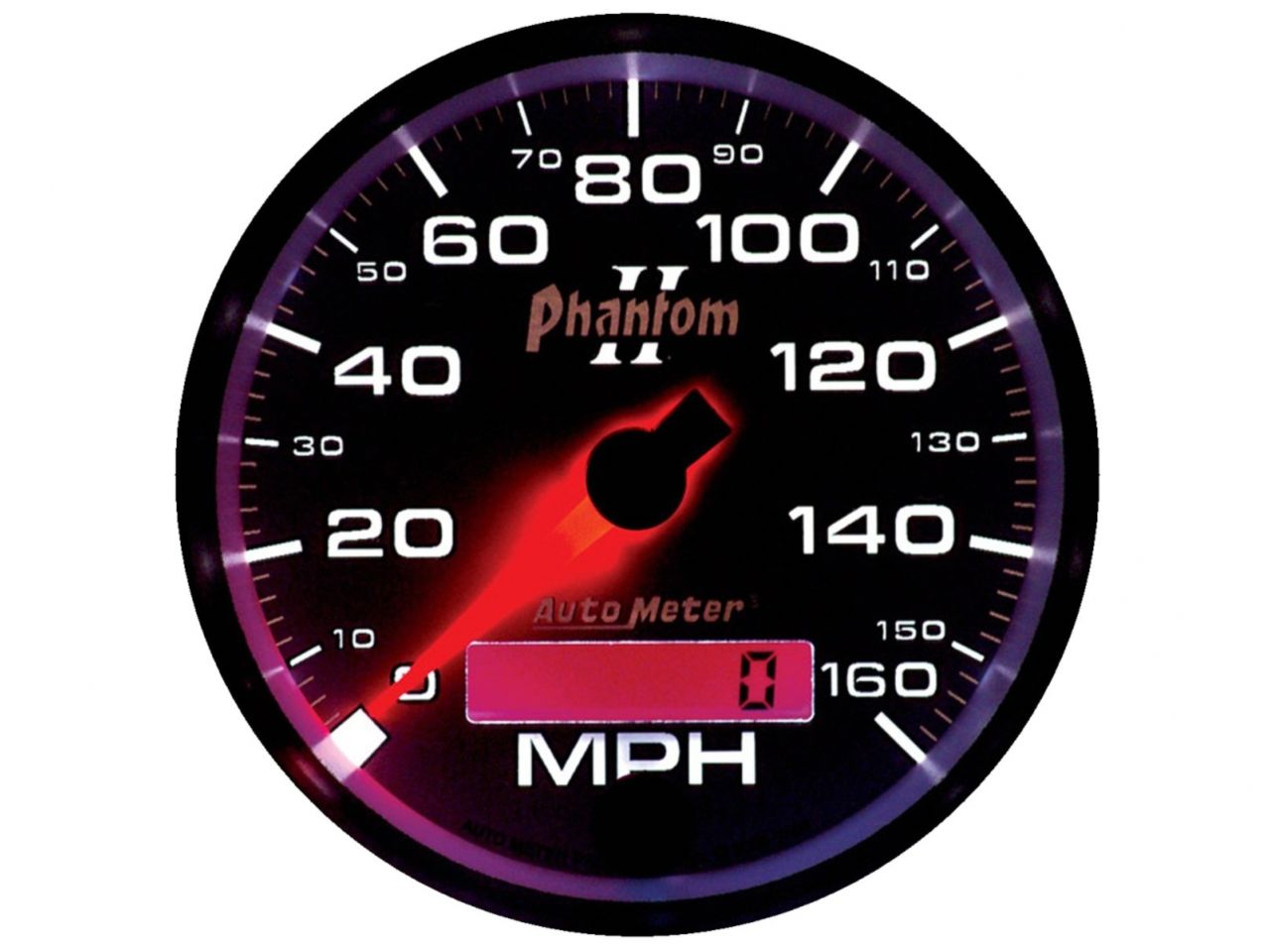 Autometer Gauge, Speedometer, 3 3/8", 160Mph, Elec. Programmable, Phantom II