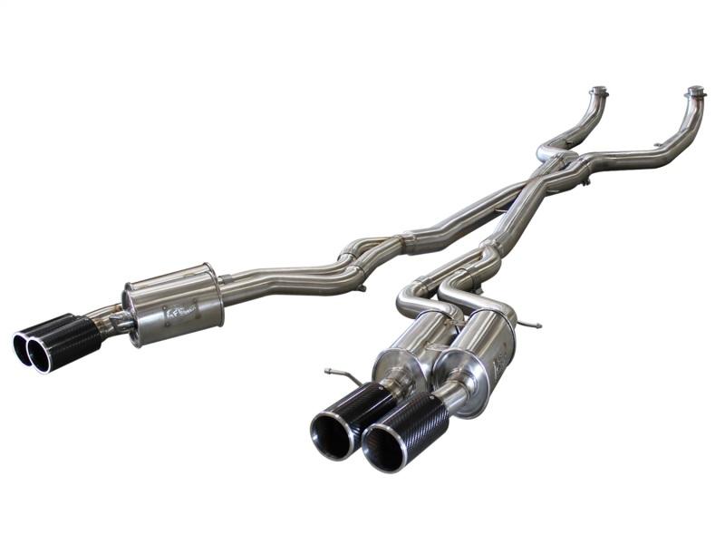 aFe MACHForce XP Exhaust 304SS Cat-Back w/ Carbon Fiber Tips 12-13 BMW M5 (F10) V8 4.4L (tt) 49-36317-C Main Image