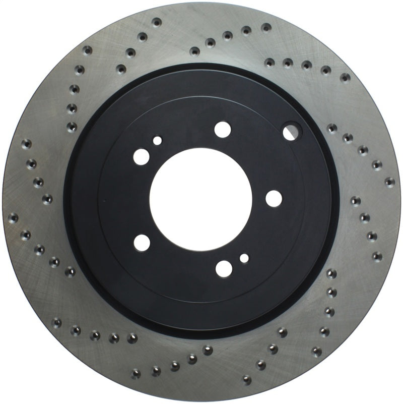 StopTech Sport Cross Drilled Brake Rotor; Rear Right