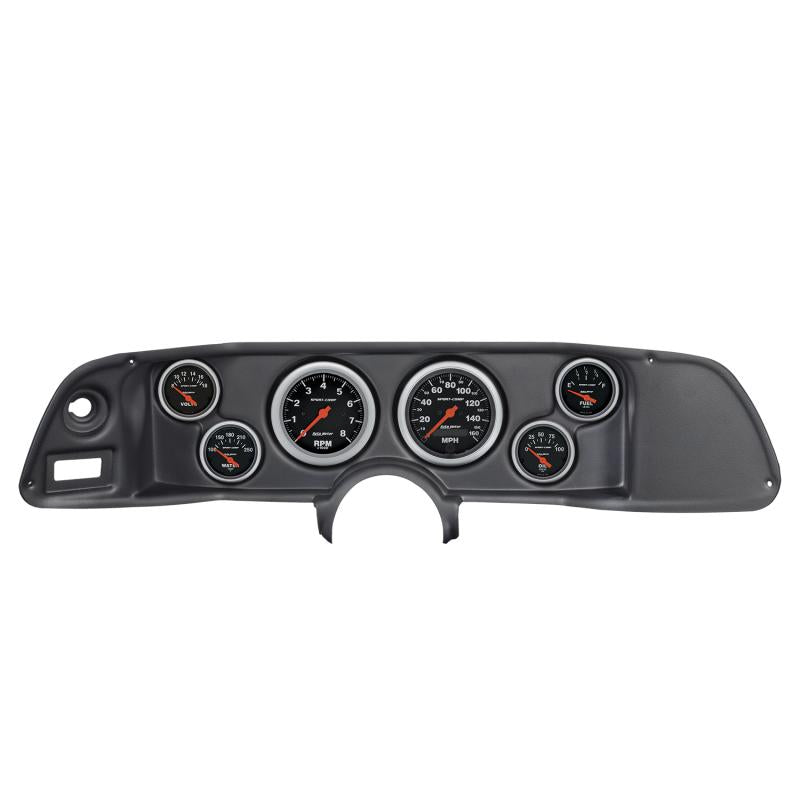 Autometer Sport-Comp 70-78 Camaro Dash Kit 6pc Tach / MPH / Fuel / Oil / WTMP / Volt 7022-SC Main Image