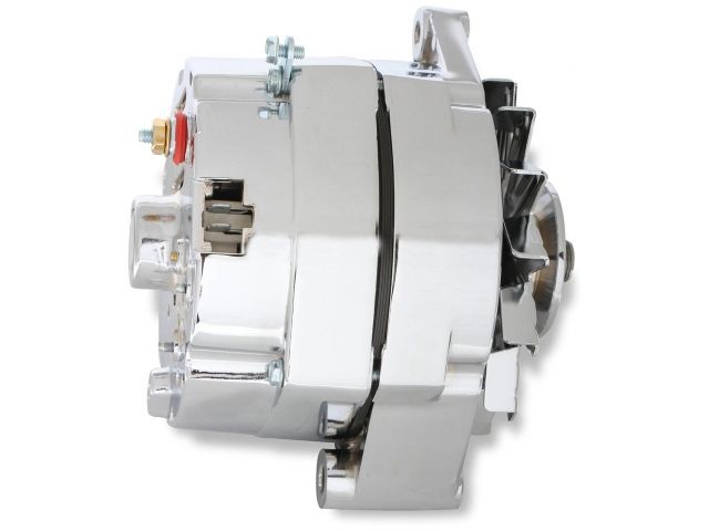 Mr Gasket Chrome Alternator, Early Gm Delco 80 Amp