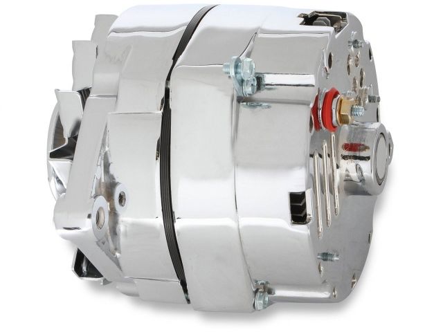 Mr Gasket Chrome Alternator, Early Gm Delco 80 Amp