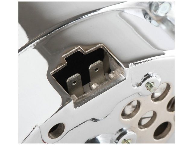 Mr Gasket Chrome Alternator, Early Gm Delco 80 Amp