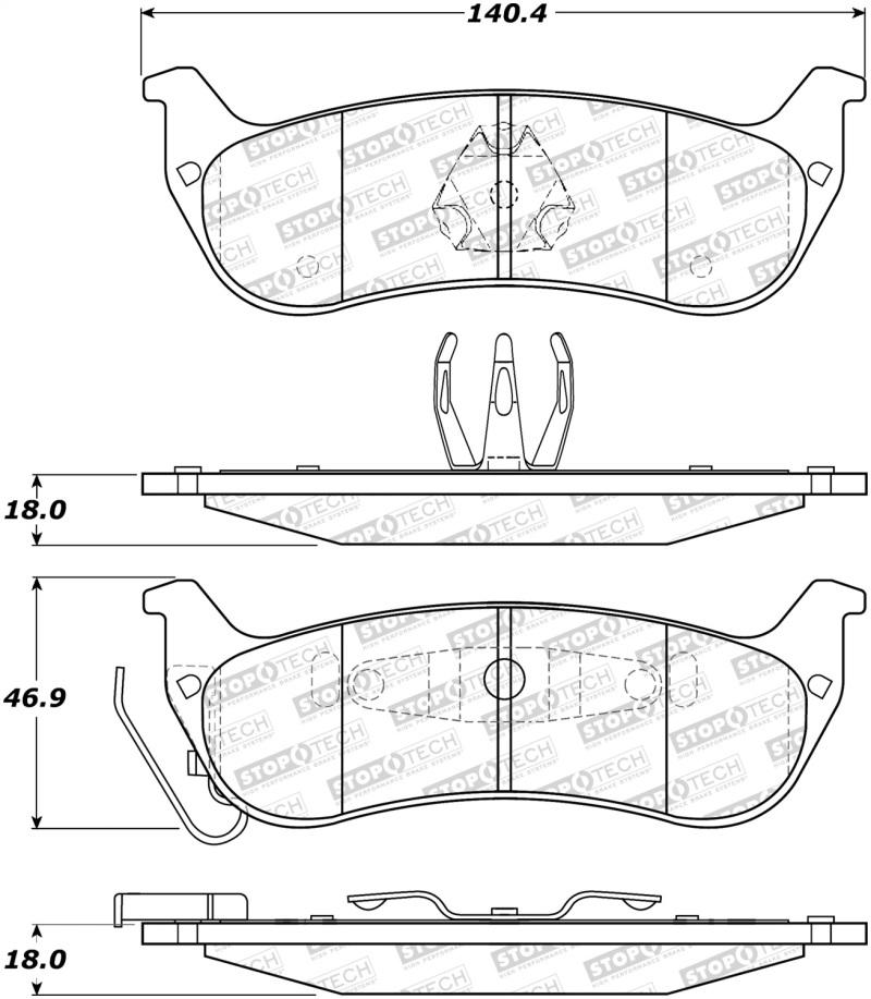 StopTech Street Brake Pads 308.09980 Main Image