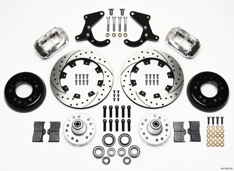 Wilwood Forged Dynalite Front Kit 12.19in Drilled Polished 55-57 Chevy 140-7676-DP Main Image