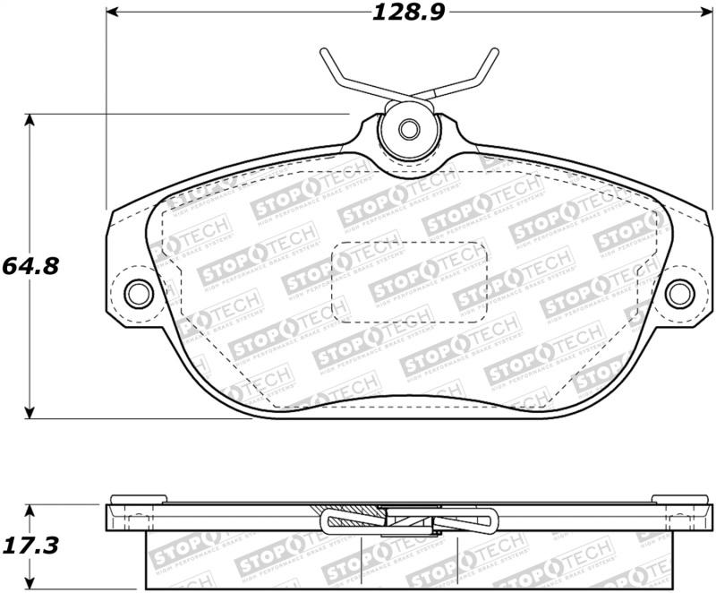 StopTech Street Touring 92-97 Volvo 960 Front Brake Pads - Semi-Metallic 308.05420 Main Image