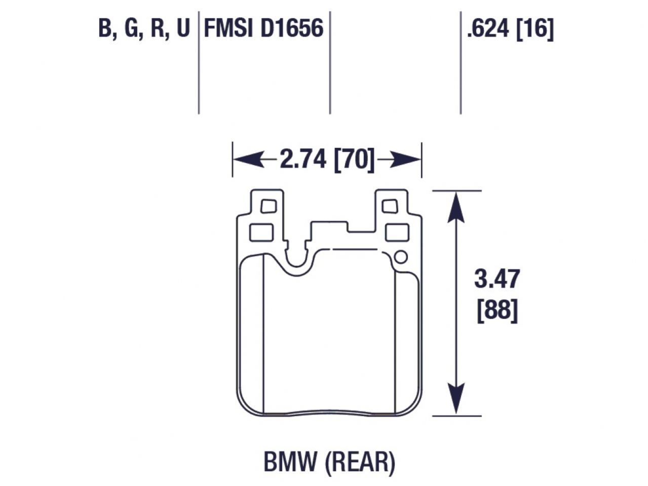 Hawk Brake Pads HB766G.624 Item Image