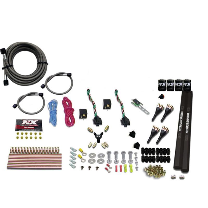 Nitrous Express 4 Cyl SX2 Nozzle Nitrous Kit (100-300HP x 2) w/o Bottle 90094-00 Main Image