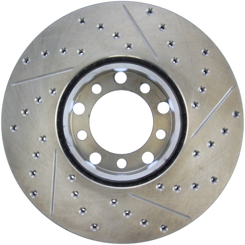 StopTech Sport Drilled/Slotted Brake Rotor; Front Right