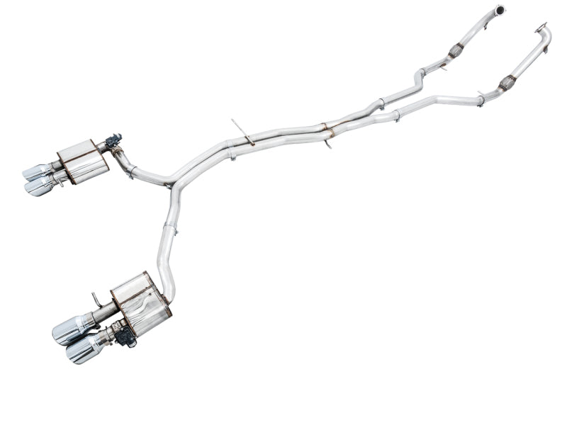 AWE Tuning Audi B9 S5 Coupe SwitchPath Exhaust w/ Chrome Silver Tips (102mm) 3025-42038