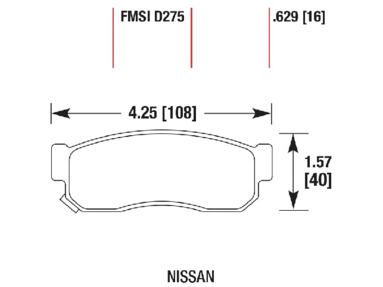 Hawk Brake Pads 770275 Item Image