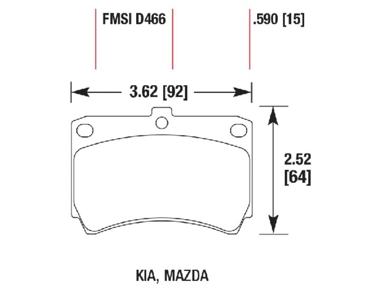 Hawk Brake Pads 770466 Item Image