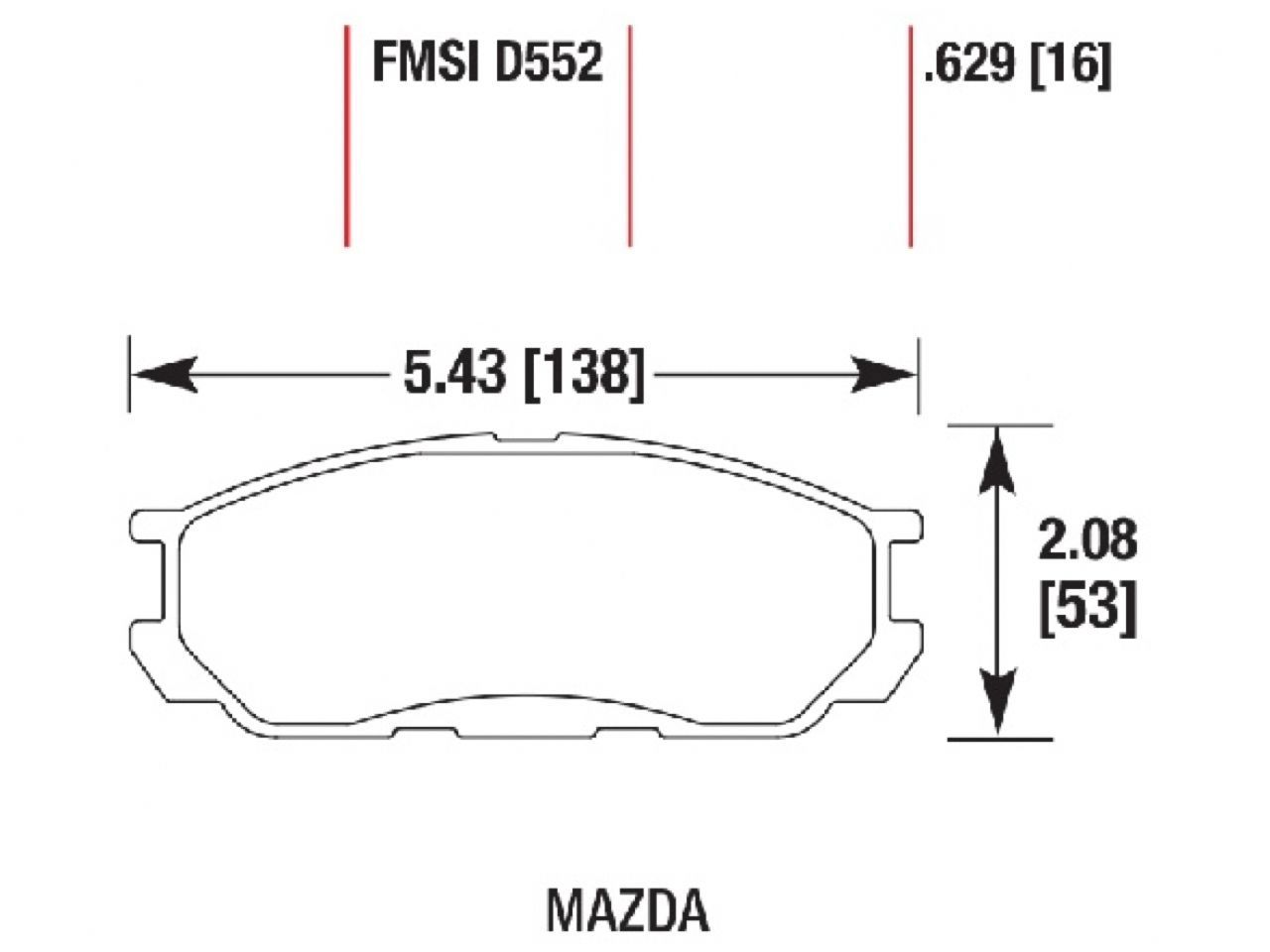 Hawk Brake Pads 770552 Item Image