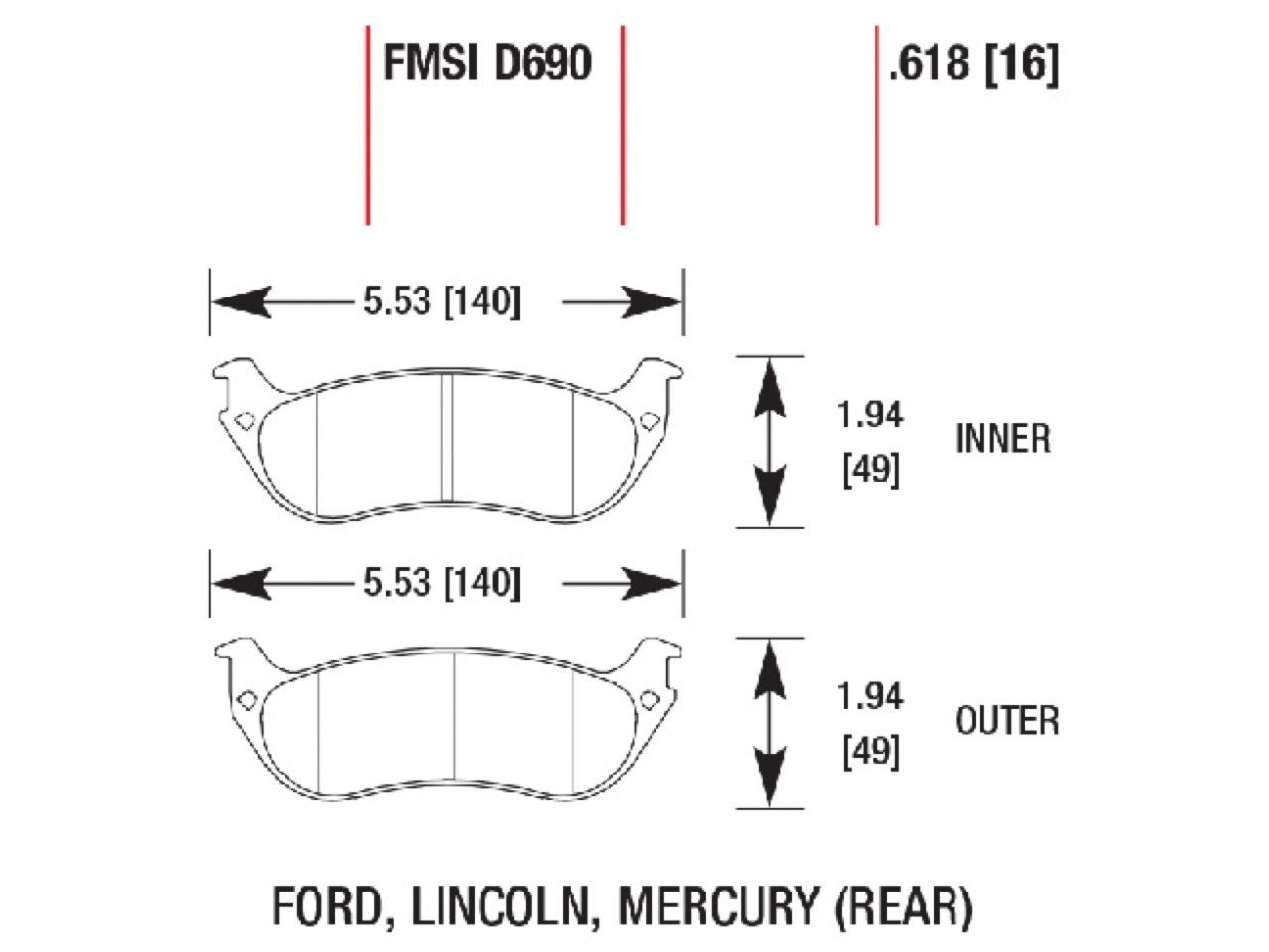 Hawk Brake Pads 770690 Item Image