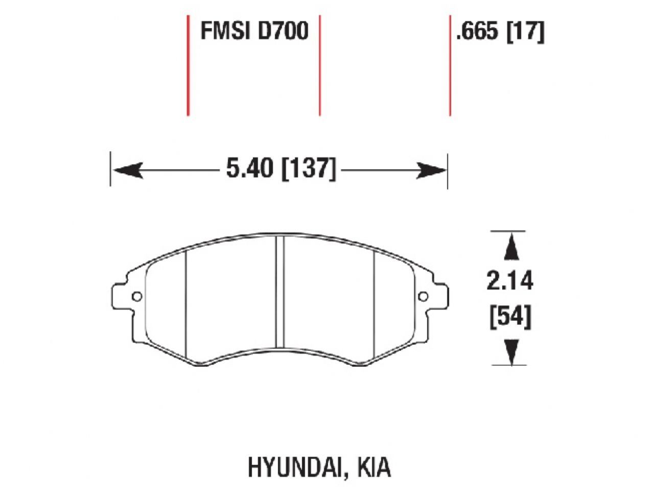 Hawk Brake Pads 770700 Item Image