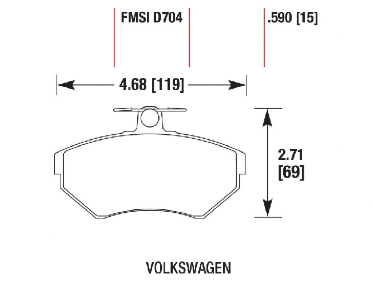 Hawk Brake Pads 770704 Item Image