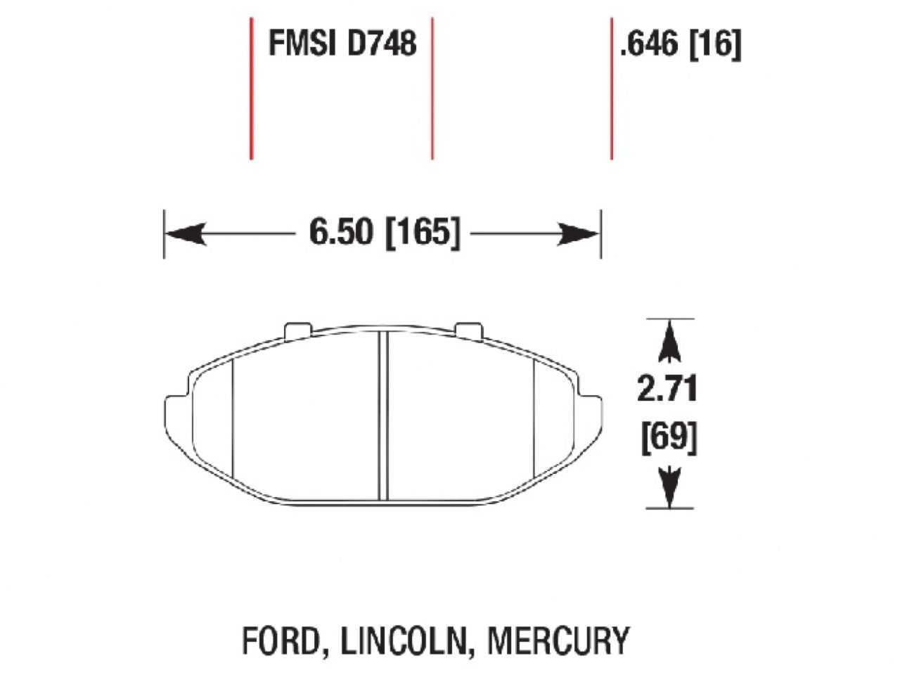 Hawk Brake Pads 770748 Item Image