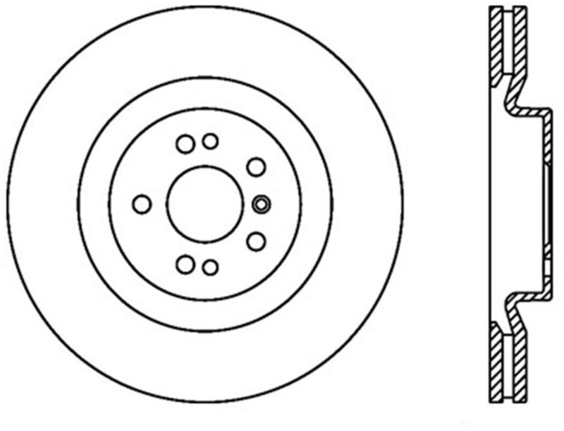 StopTech Sport Cryo Cross Drilled Brake Rotor; Front Right