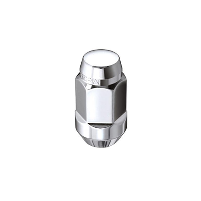 McGard Hex Lug Nut (Cone Seat Bulge Style) M14X1.5 / 22mm Hex / 1.635in. Length (4-Pack) - Chrome 64073 Main Image