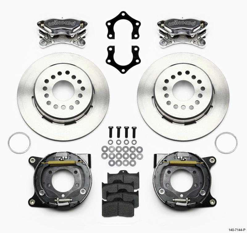 Wilwood Forged Dynalite P/S Park Brake Kit Polished Mopar/Dana 2.36in Off w/Snap Ring Brng 140-7144-P Main Image