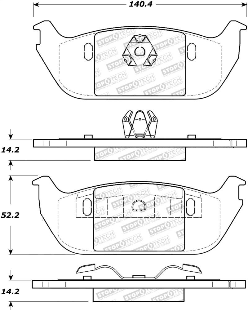 StopTech Street Brake Pads 308.09520 Main Image