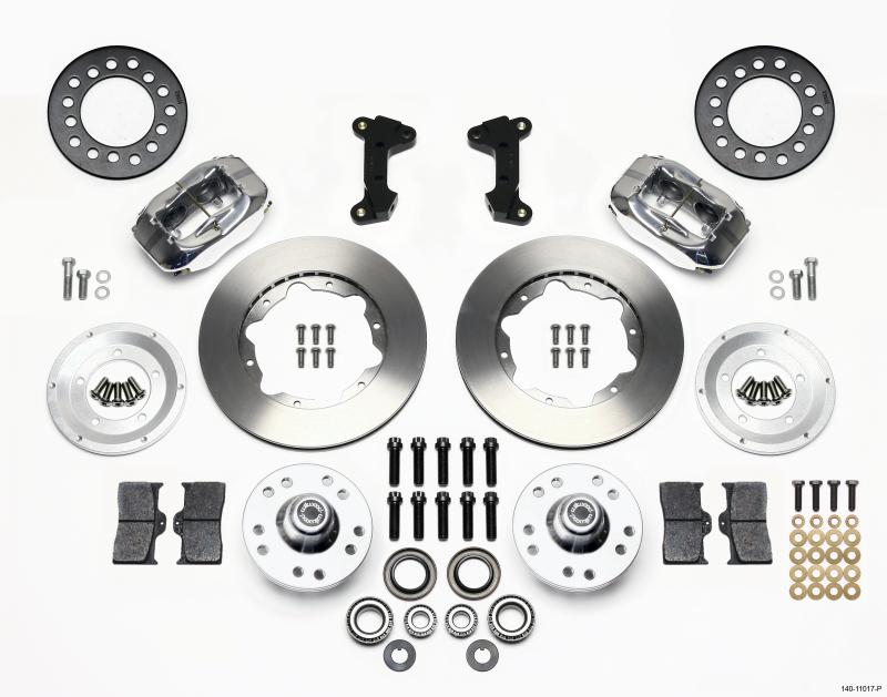 Wilwood Forged Dynalite Front Kit 11.00in Polished 74-80 Pinto/Mustang II Disc Spindle only 140-11017-P Main Image