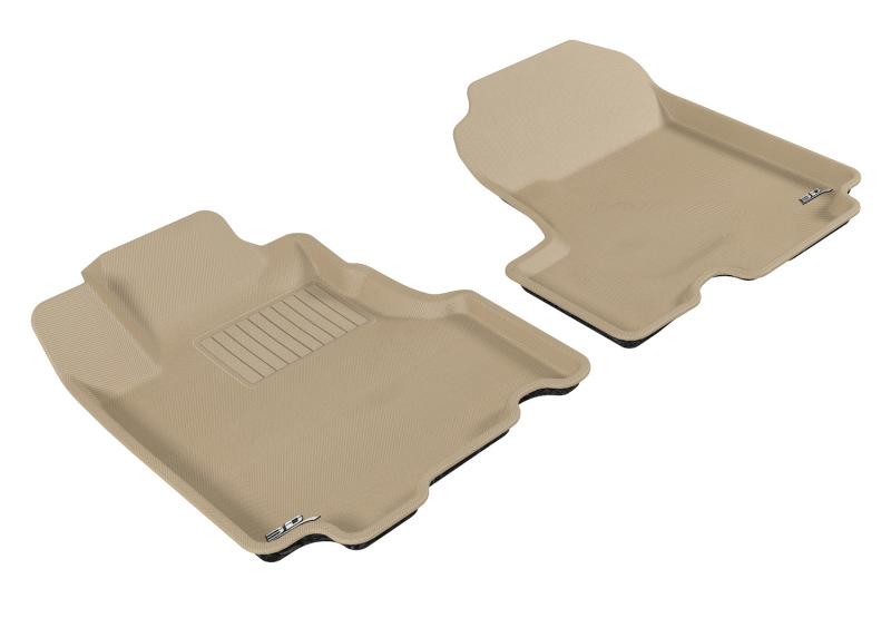 3D MAXpider 2007-2011 Honda CR-V Kagu 1st Row Floormat - Tan L1HD00611502 Main Image