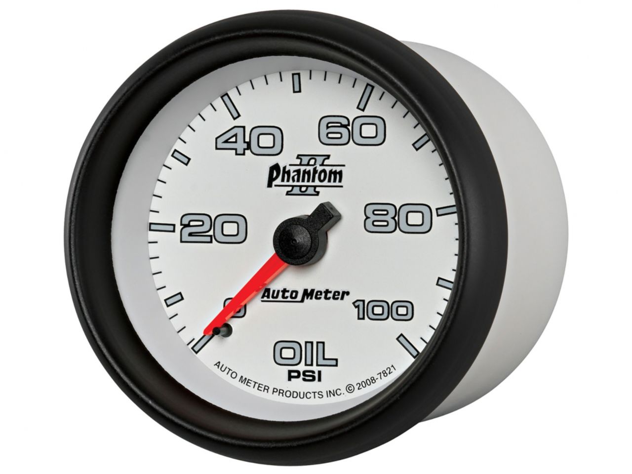 Autometer Gauge, Oil Pressure, 2 5/8", 100Psi, Mechanical, Phantom II