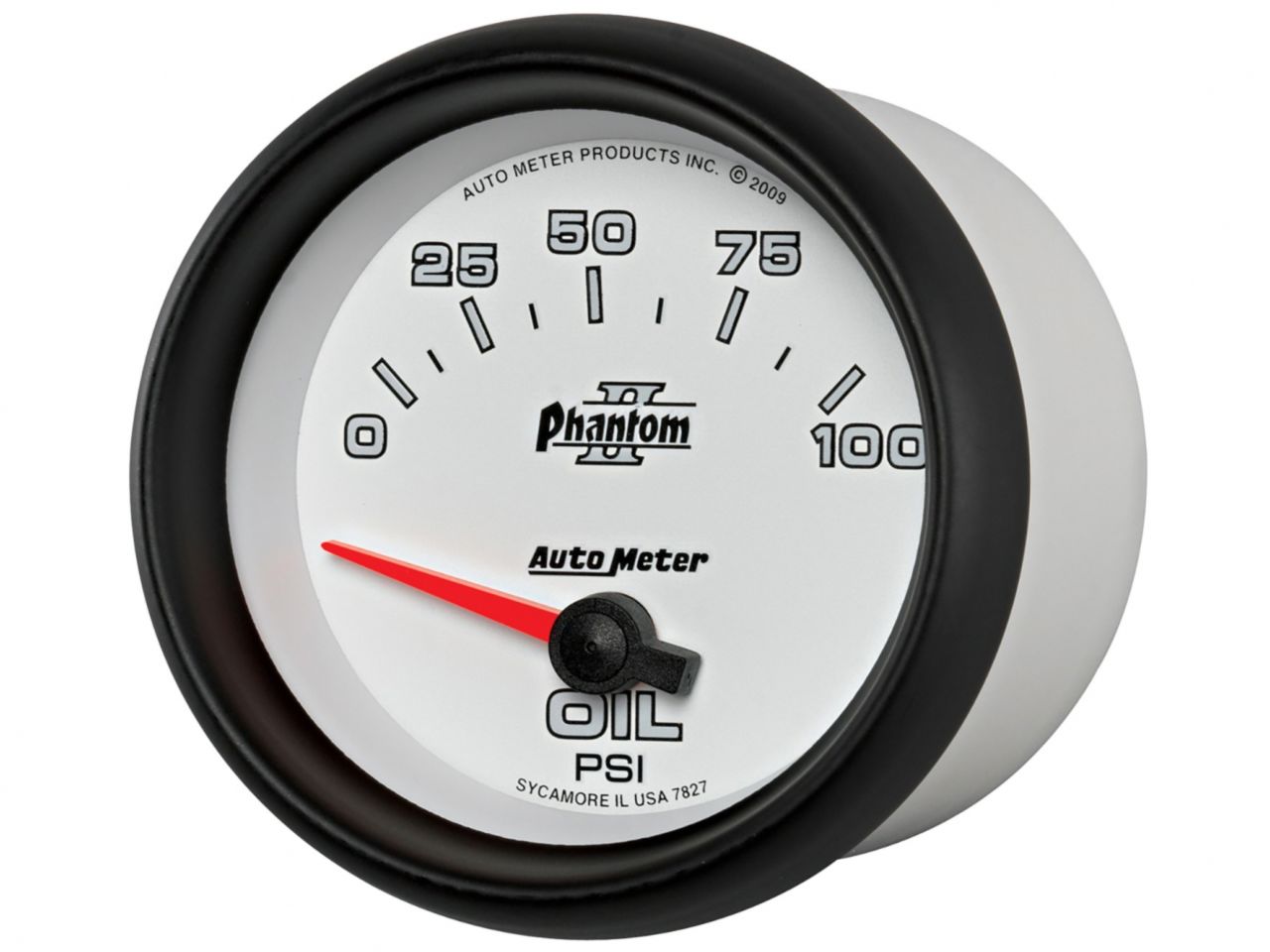 Autometer Gauge, Oil Pressure, 2 5/8", 100Psi, Electric, Phantom II