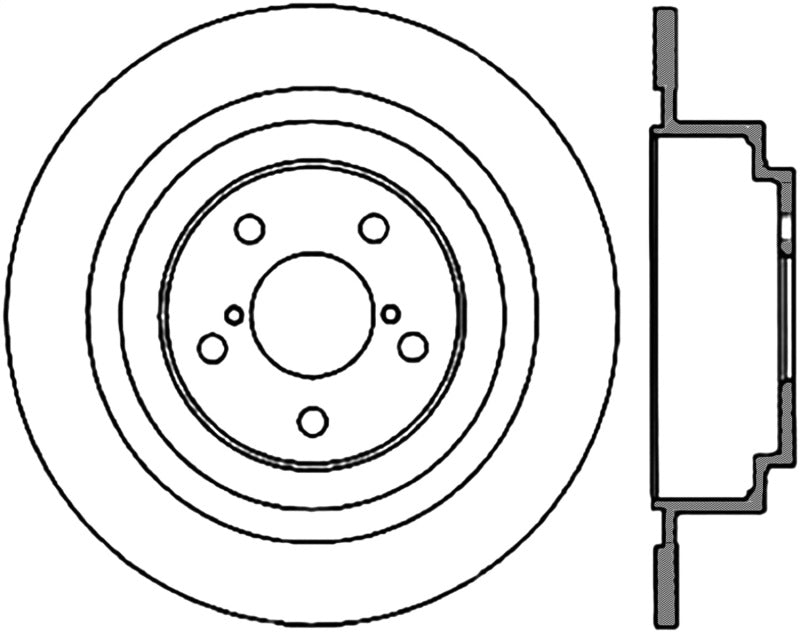 StopTech Sport Cryo Drilled/Slotted Brake Rotor; Rear Right