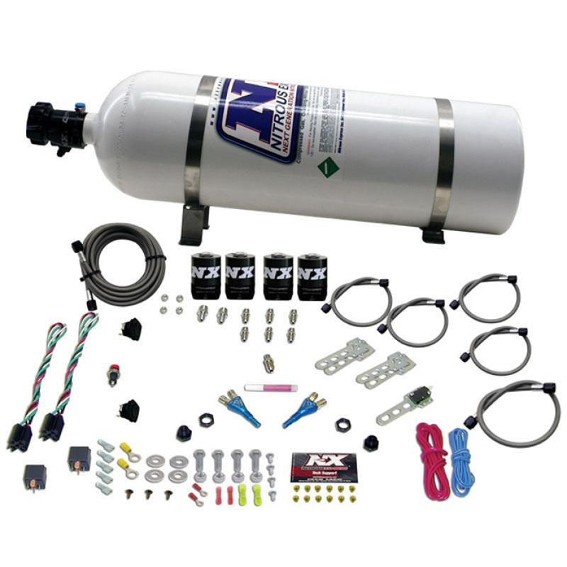 Nitrous Express Ford EFI Dual Stage Nitrous Kit (50-150HP x 2) w/15lb Bottle 20124-15 Main Image