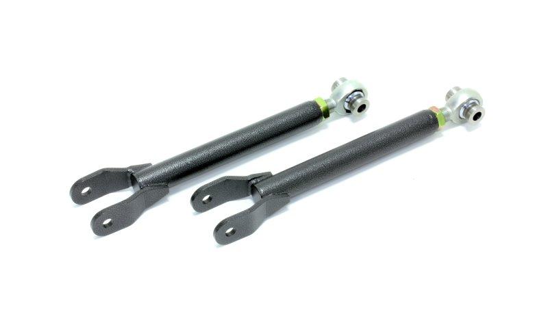 BMR 10-15 5th Gen Camaro Trailing Arms Rear w/ Single Adj. Rod Ends - Black Hammertone TCA033H Main Image