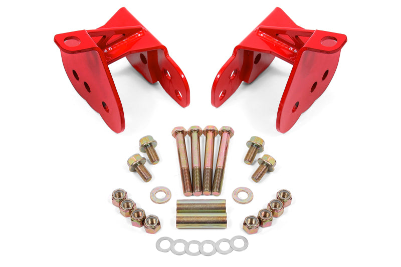 BMR 64-72 Chevy Chevelle Rear Control Arm Relocation Brackets - Red CAB400R