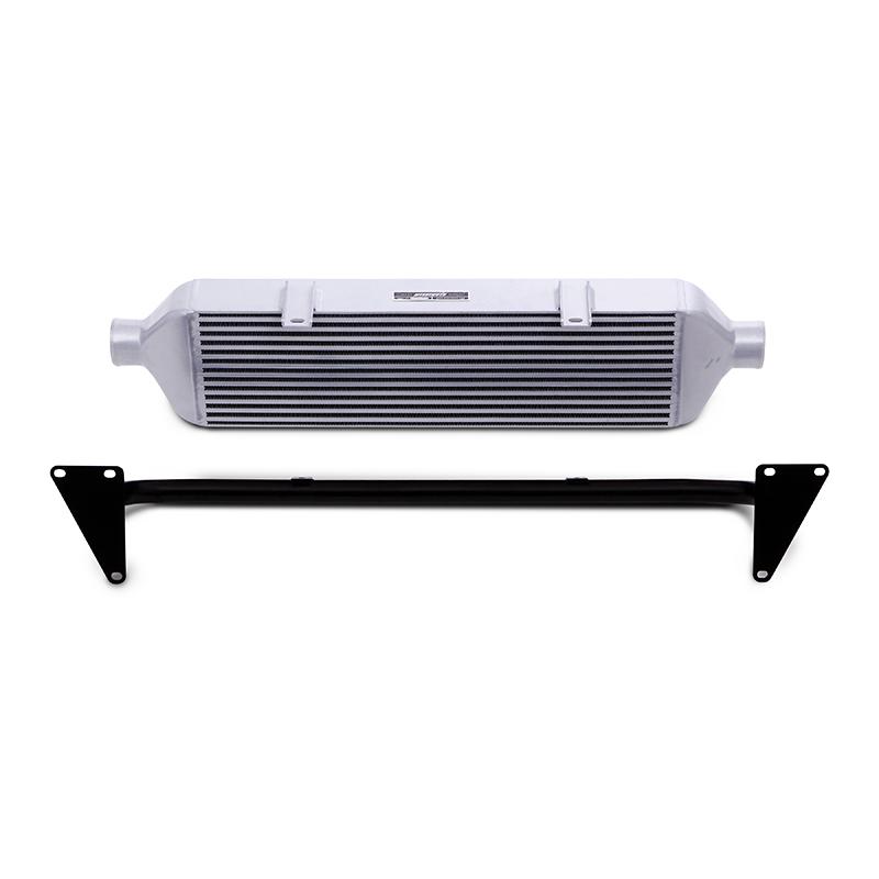 Mishimoto 15-19 Subaru STI Front-Mount Intercooler Kit w/ Black Crash Beam - Silver Core MMINT-STI-15BSL Main Image