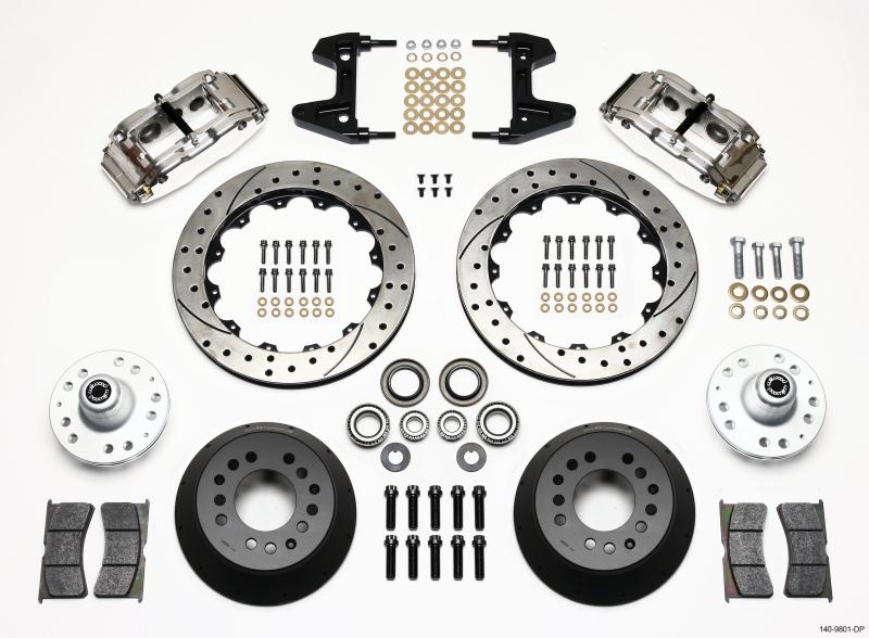 Wilwood Narrow Superlite 6R Front Hub Kit 12.88in Drill Pol 74-80 Pinto/Mustang II Disc Spindle only 140-9801-DP Main Image