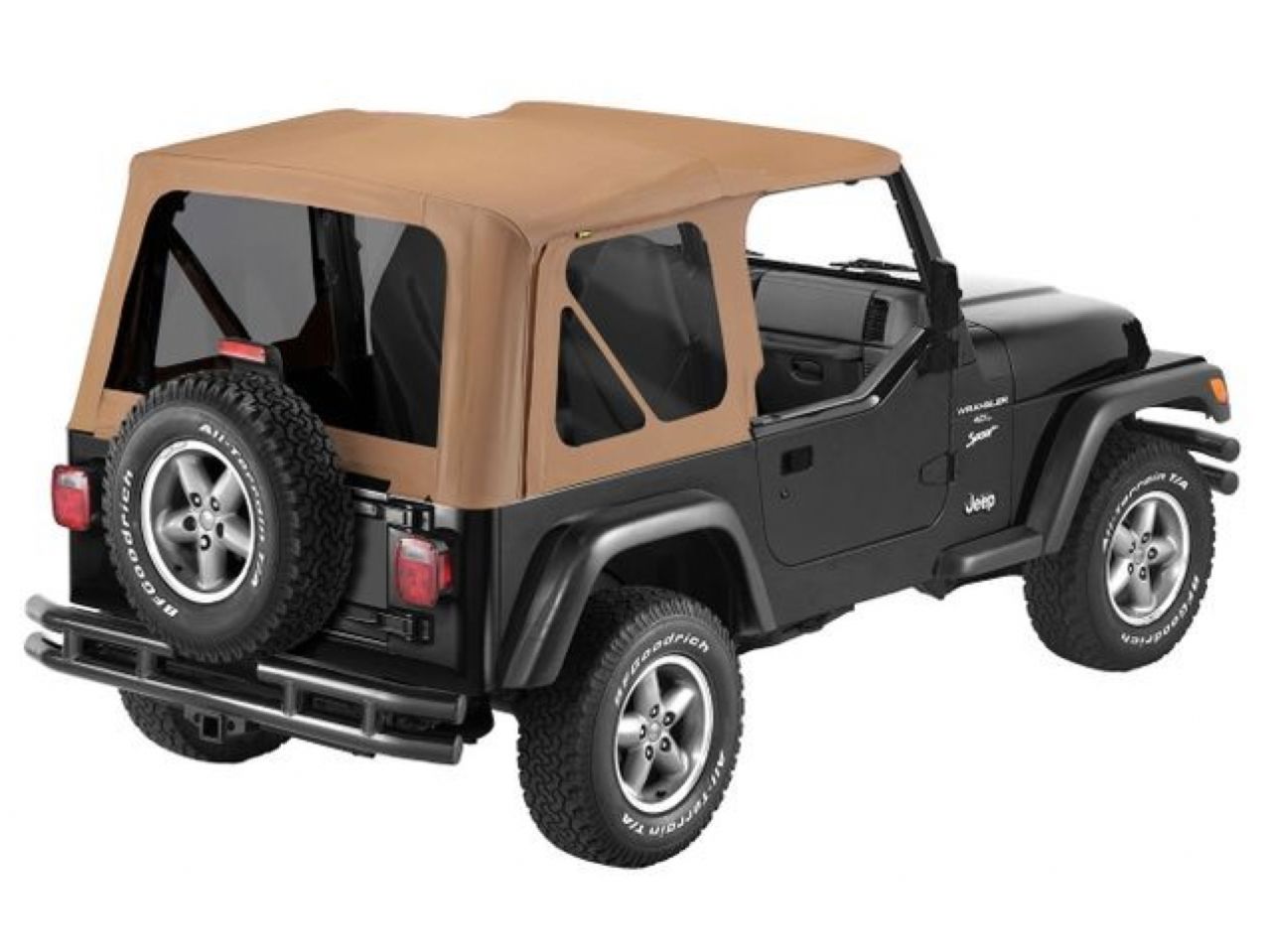 Bestop Jeep 97-02 Wrangler; No Door Skins Included; Tinted Side And Rear Wind