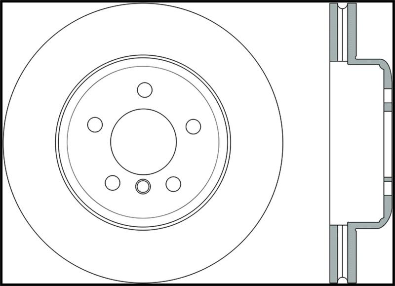 StopTech 2011-2013 BMW 535i / 2012-2016 BMW 640i Slotted & Drilled Front Left Brake Rotor 127.34124L Main Image