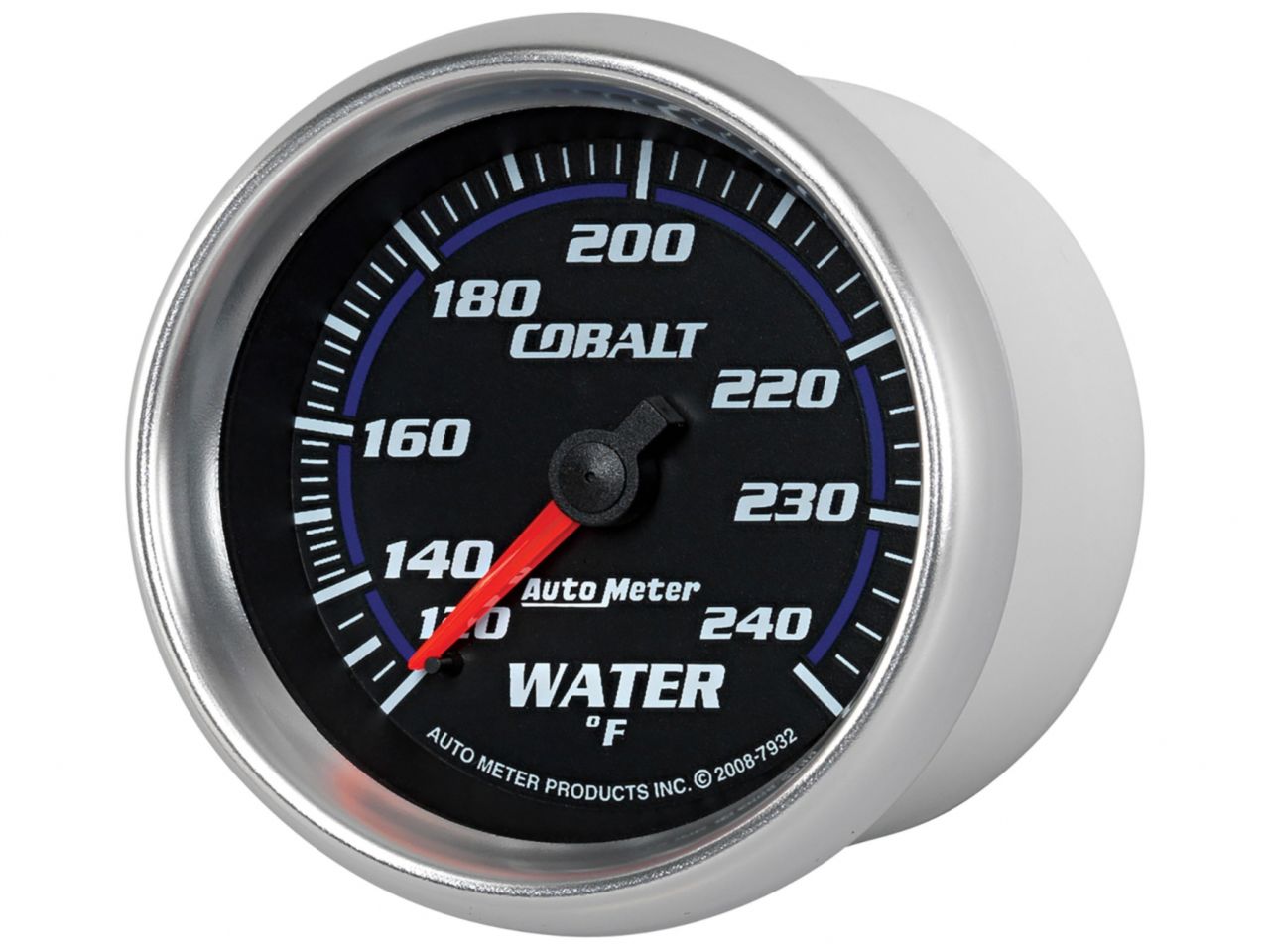 Autometer Gauge, Water Temp, 2 5/8", 120-240 Deg. F, Mechanical, Cobalt