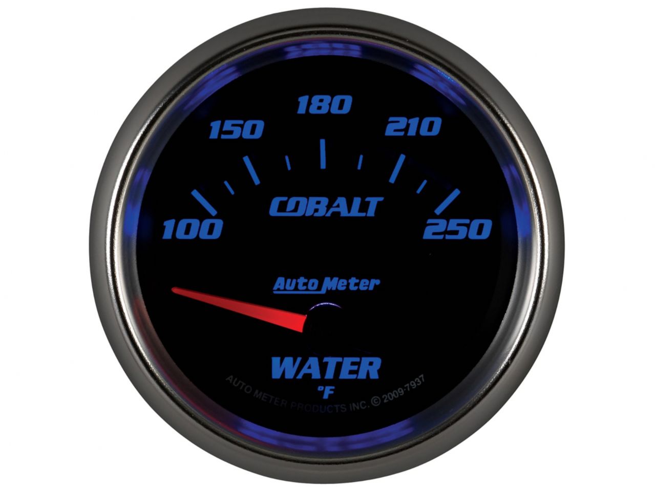 Autometer Gauge, Water Temp, 2 5/8", 100-250 deg. F, Electric, Cobalt