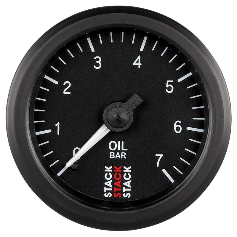 Autometer Stack Instruments 52mm 0-7 BAR M10 (M) Mechanical Oil Pressure Gauge - Black ST3101 Main Image