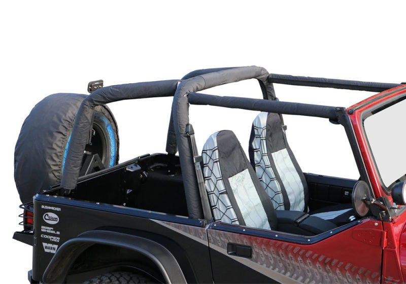 Rampage 1992-1995 Jeep Wrangler(YJ) Roll Bar Pad & Cover Kit - Black Denim 768915