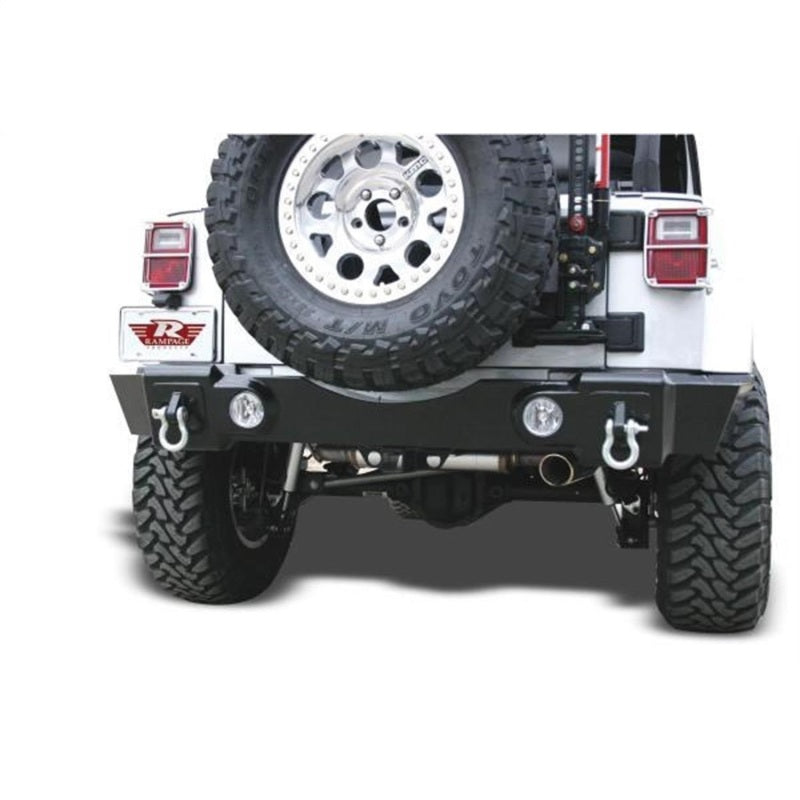 Rampage 2007-2018 Jeep Wrangler(JK) Recovery Bumper Rear - Black 86605