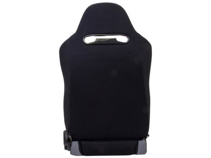 NRG EVO Style Cloth Sport Seat w/logo  - Black
