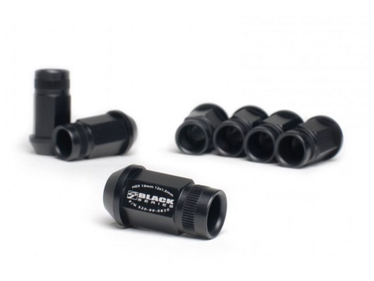 Skunk2 Black Anodized Series Lug Nut - 20-pc (M12 x 1.50)