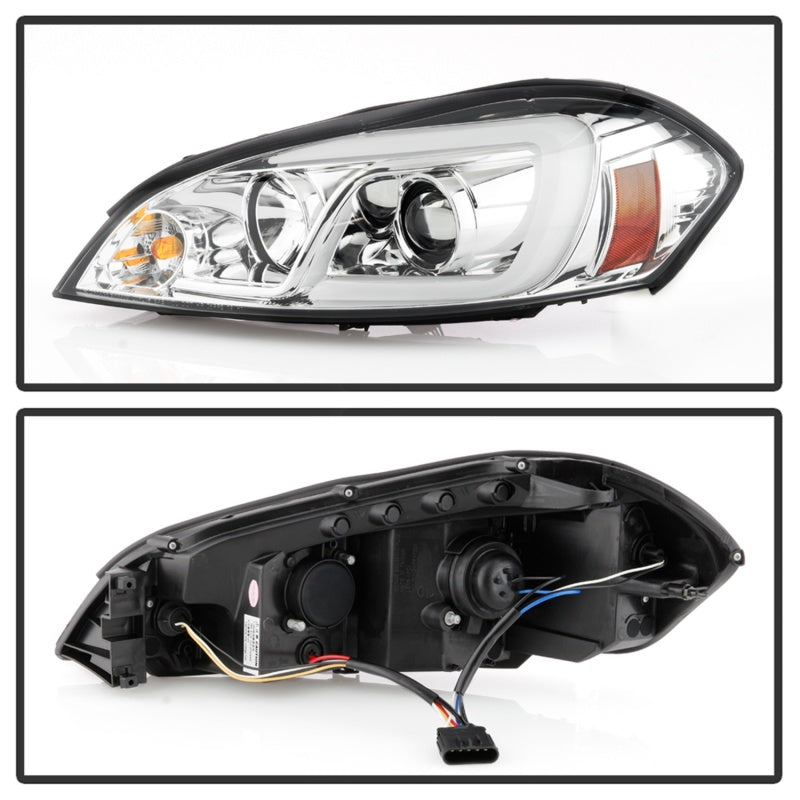 Spyder 06-13 Chevy Impala / 06-07 Chevy Monte Carlo Projector Headlights - Light Bar - Chrome 5086686