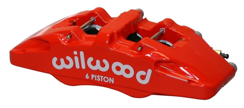 Wilwood Caliper-Forged Dynapro 6 5.25in Mount-Red-R/H 1.38/1.00/1.00in Pistons .81in Disc 120-13438-RD