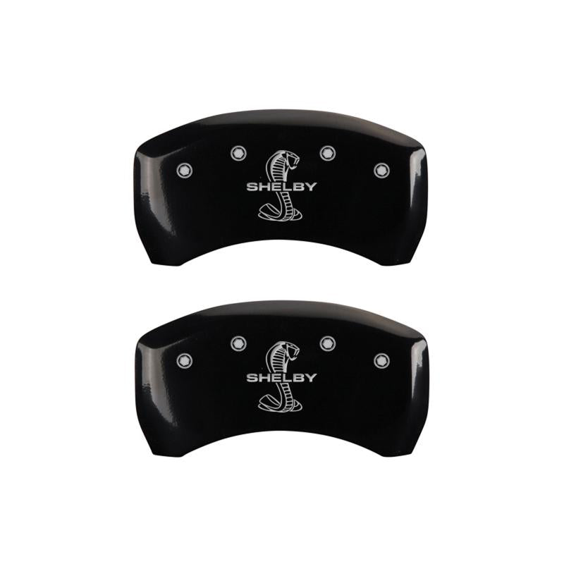 MGP Rear set 2 Caliper Covers Engraved Rear Tiffany Snake Black finish silver ch 10010RSBYBK Main Image