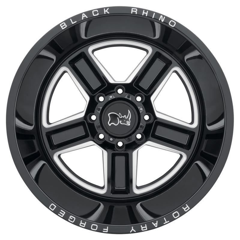 Black Rhino Canon 20x9.5 8x165 ET12 CB 122.1 Gloss Black w/Milled Spokes Wheel 2095CAN128165B22 Main Image