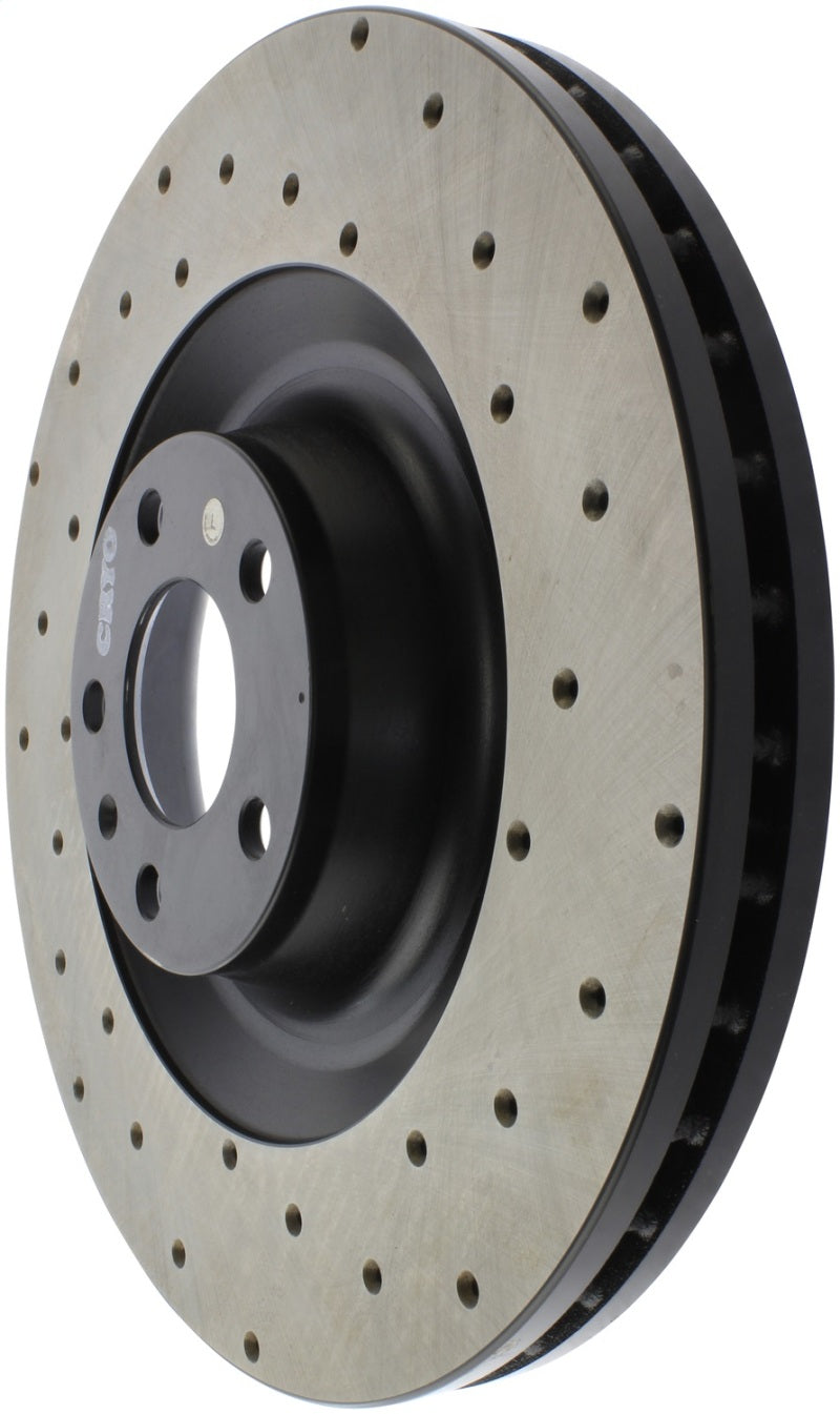 StopTech Sport Cryo Cross Drilled Brake Rotor; Front Left